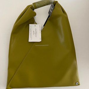 MM6 MAISON MARGIELA Green Mini Triangle Tote
